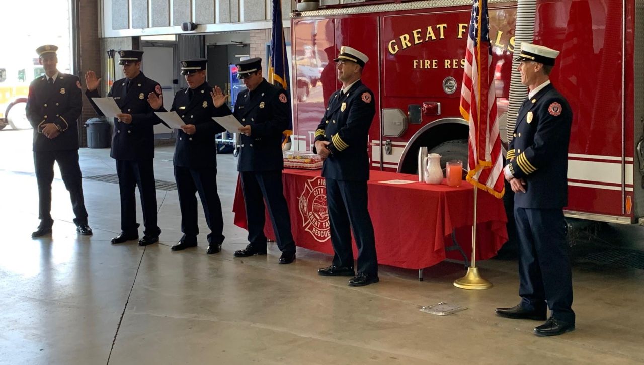 Firefighters earn promotions in Great Falls