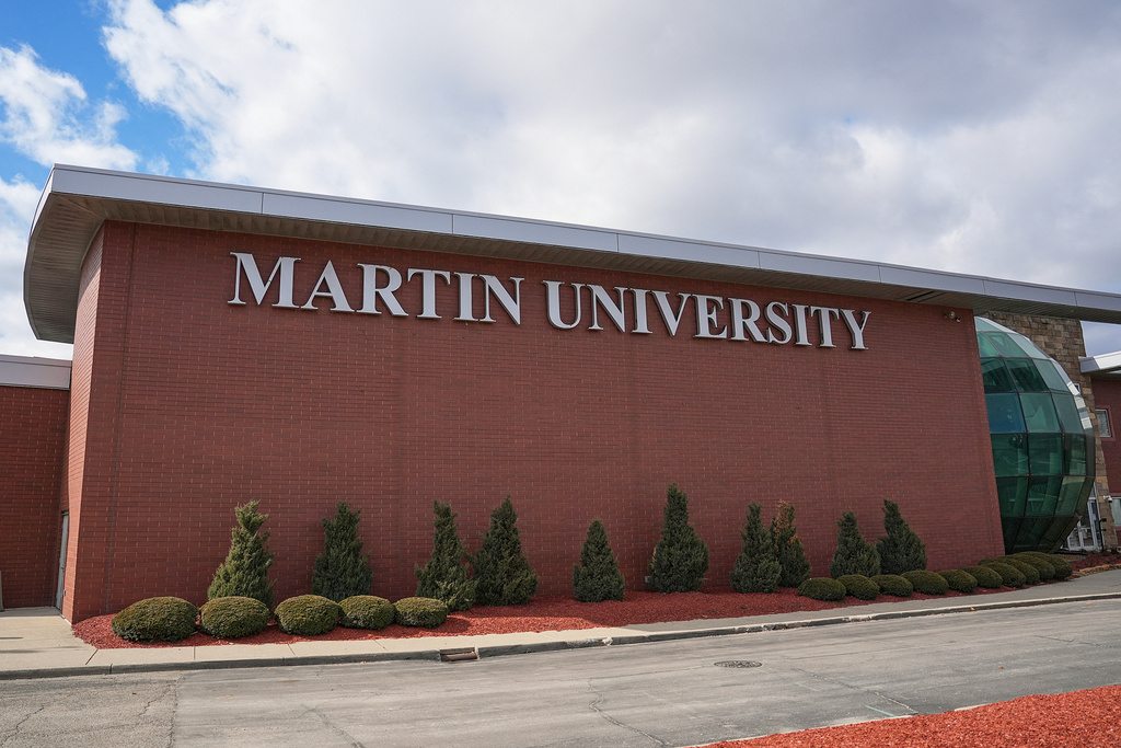 Martin University is seen, Feb. 15, 2024, on the east side of Indianapolis. 