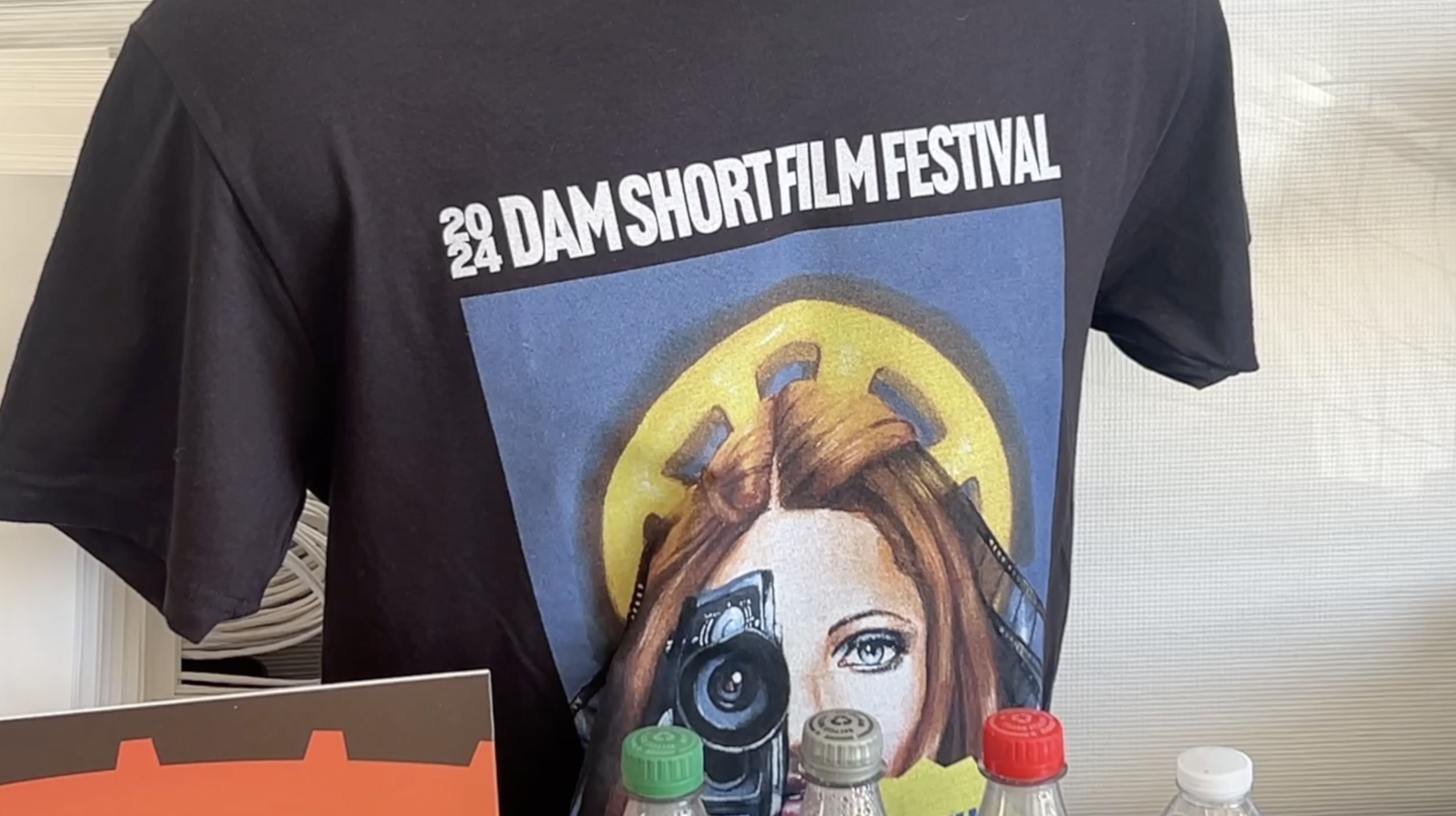 Dam Short Film Festival 2024 merchandise on display in Boulder City, Nevada