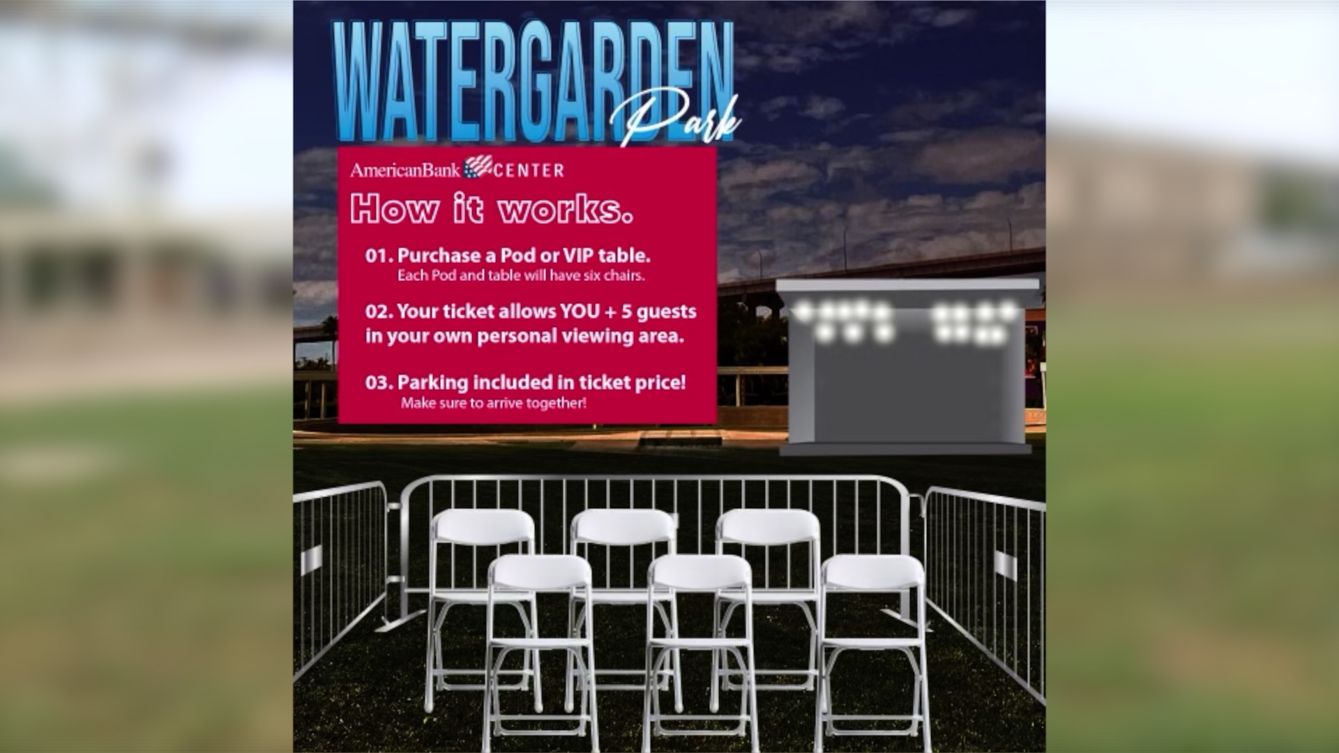 Local Shows Scheduled At Watergarden Park Using Socially Distant Pods