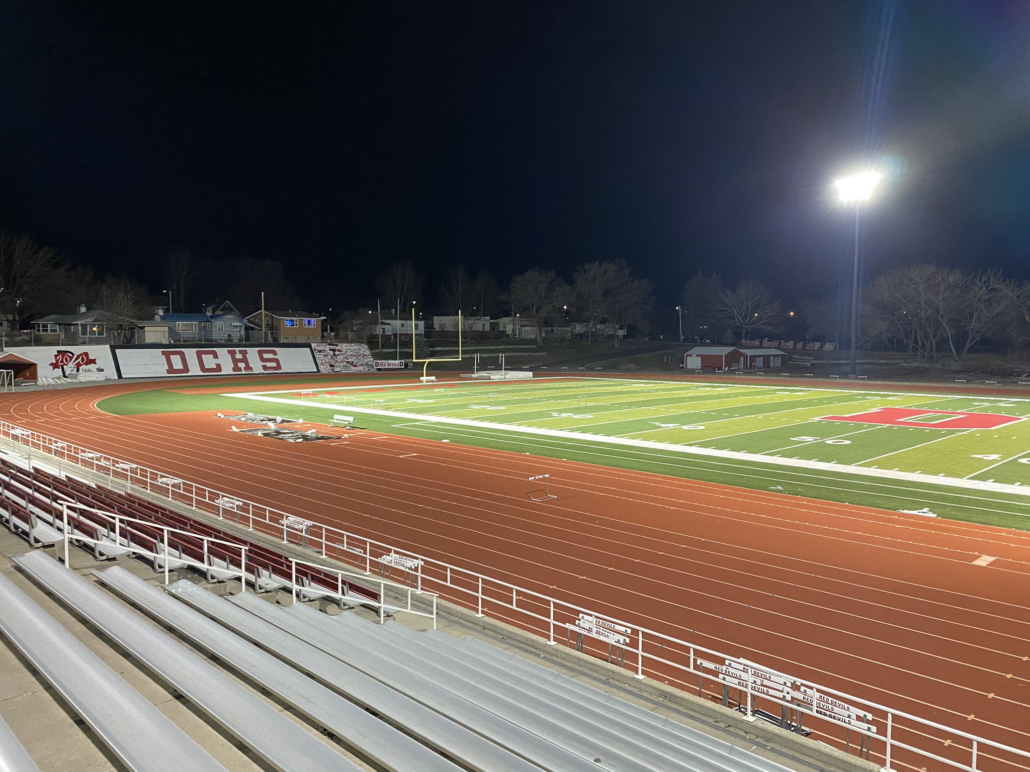 Glendive football field lights
