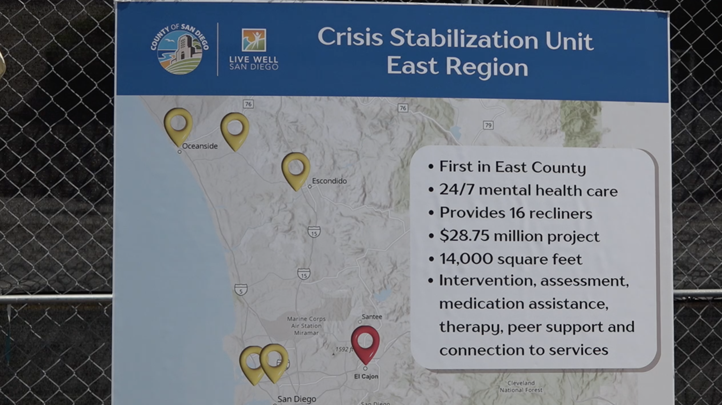 Crisis Stabilization Unit for East Region of San Diego County