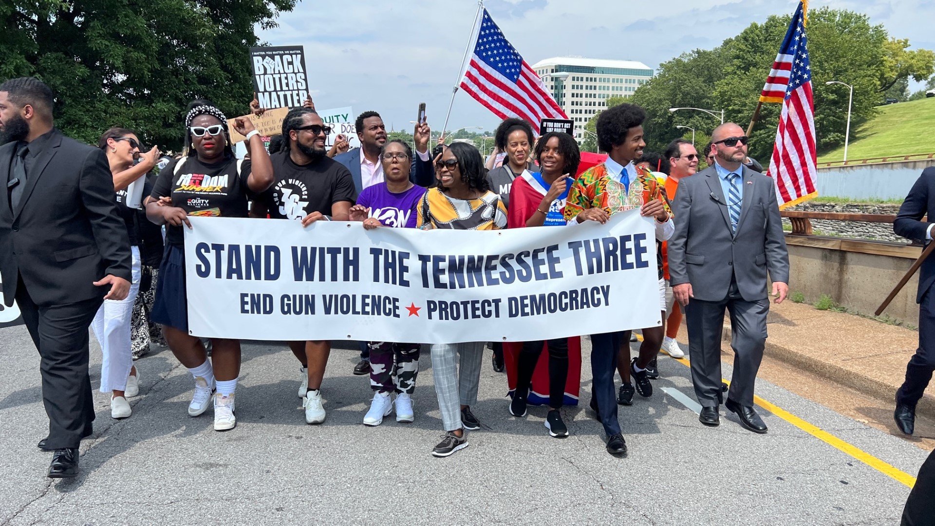 Rep. Justin Pearson leads gun reform march ahead of special session