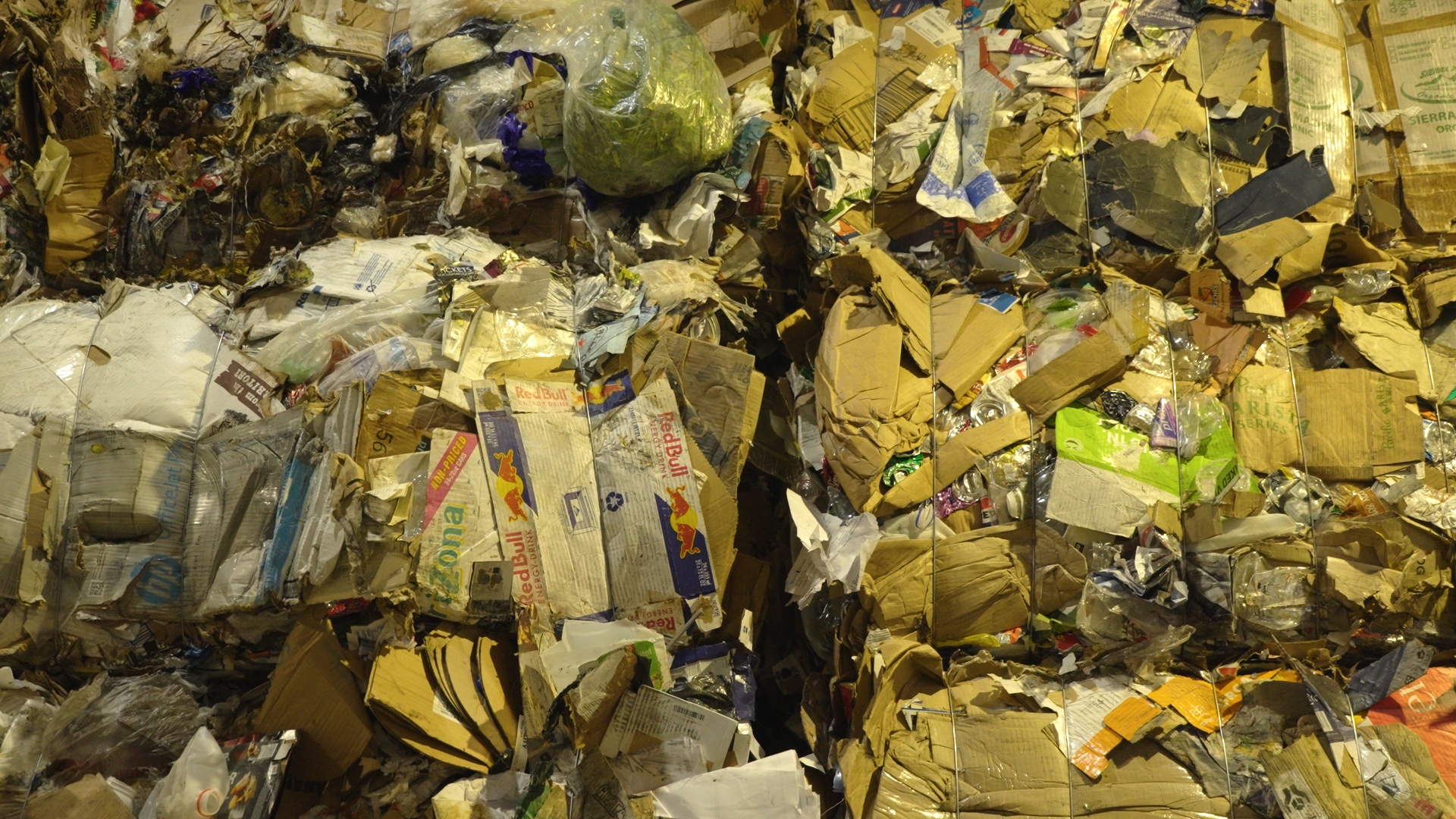 Bale of Residential Recycled Materials