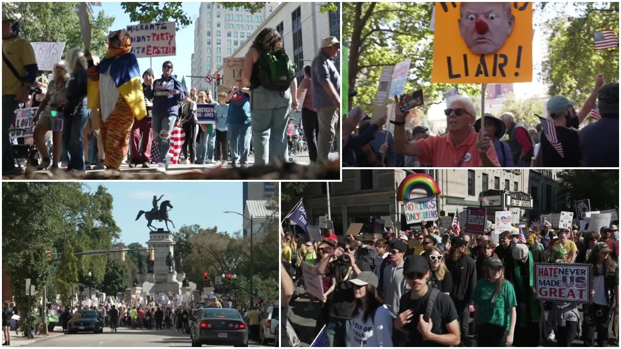 "No Kings" protest in Richmond, Virginia, on Saturday, Oct. 18. 2025. 