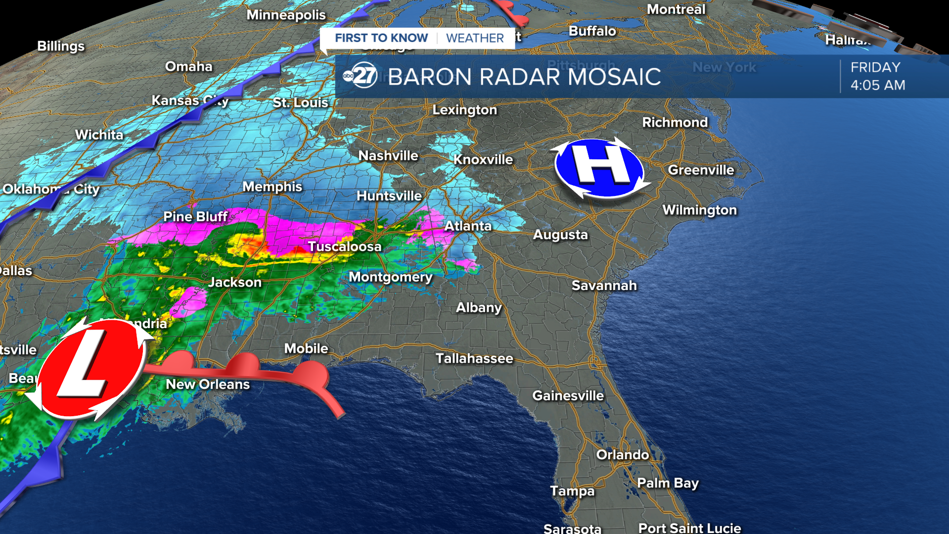 Wintry mix stays north Friday and Saturday