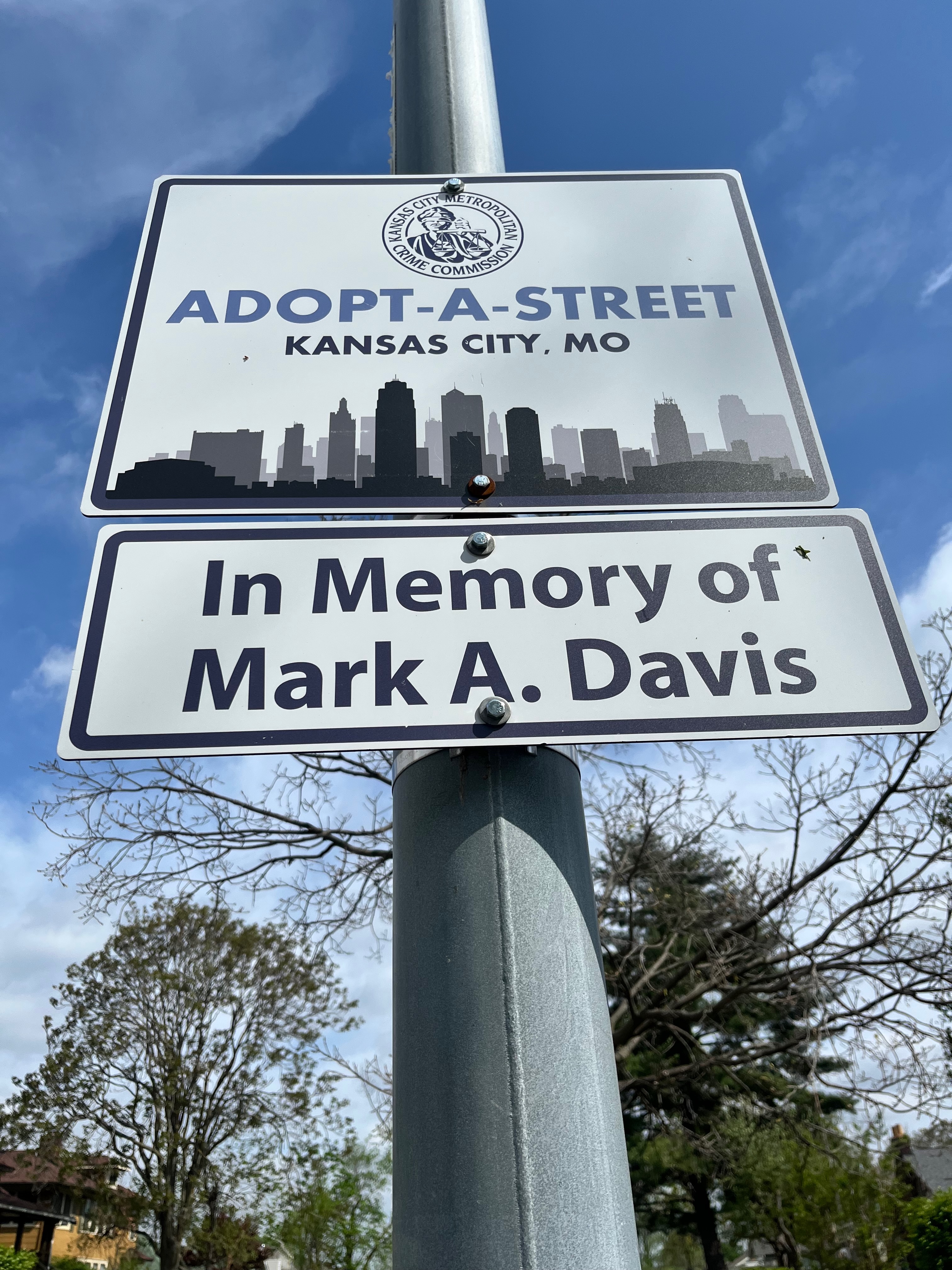 Adopt-A-Street in honor of Mark Davis