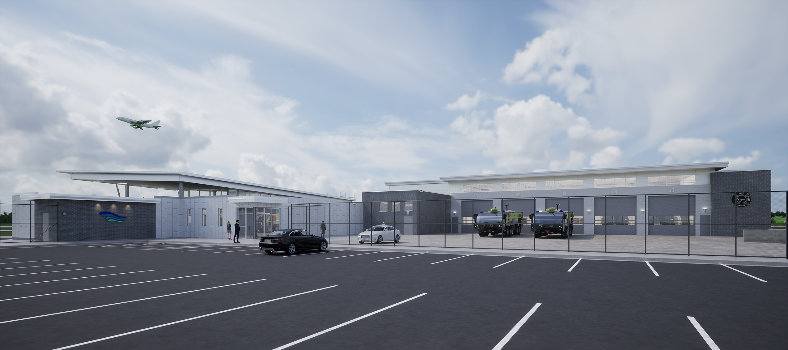 aircraft rescue and firefighting under construction at Gerald R. Ford International Airport