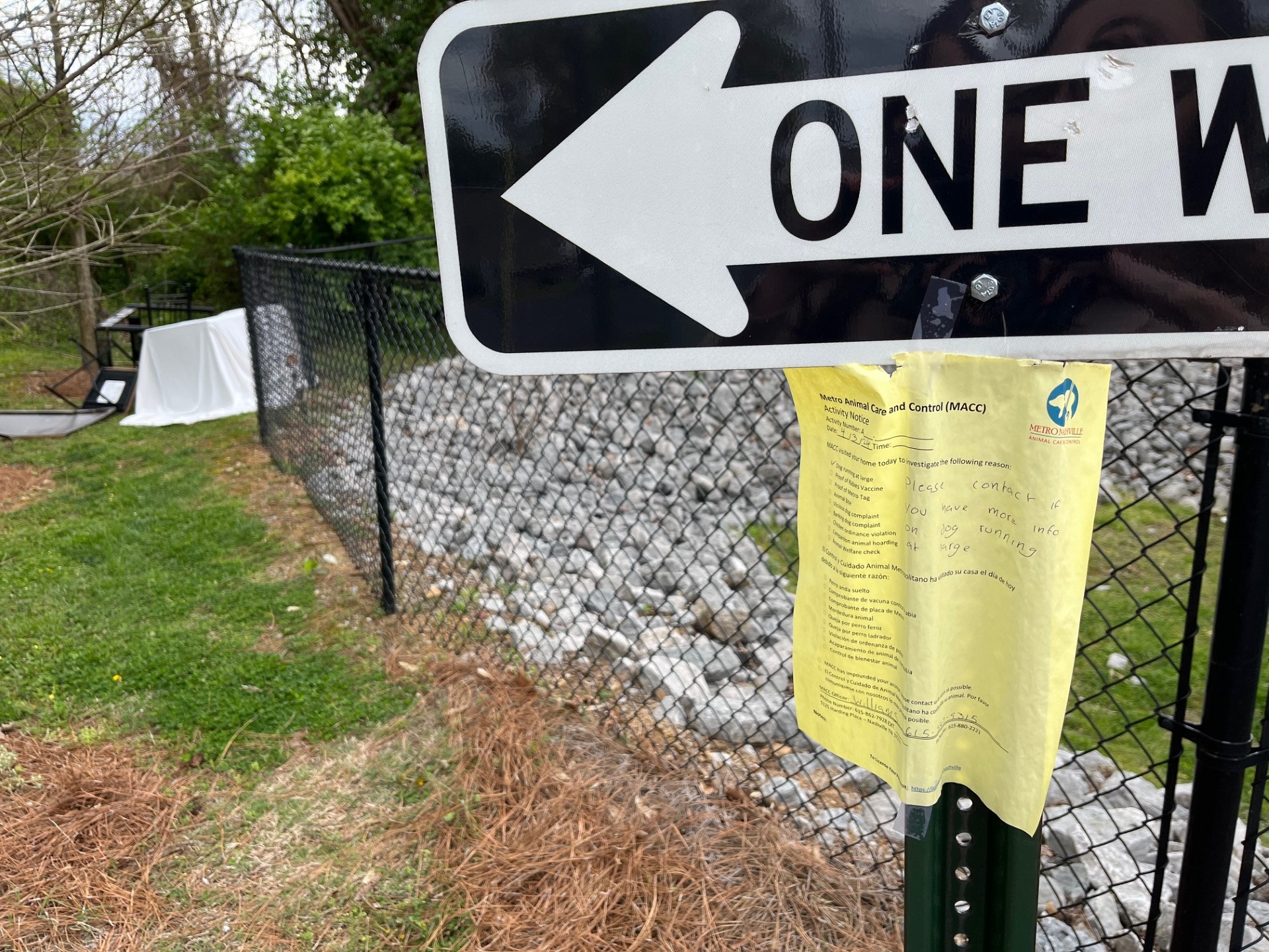 Traps have been set up to catch dogs in apartment complex