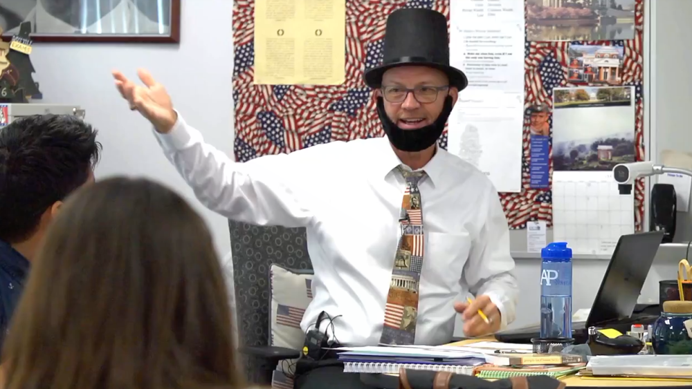 Mike Klapka history teacher Abe Lincoln