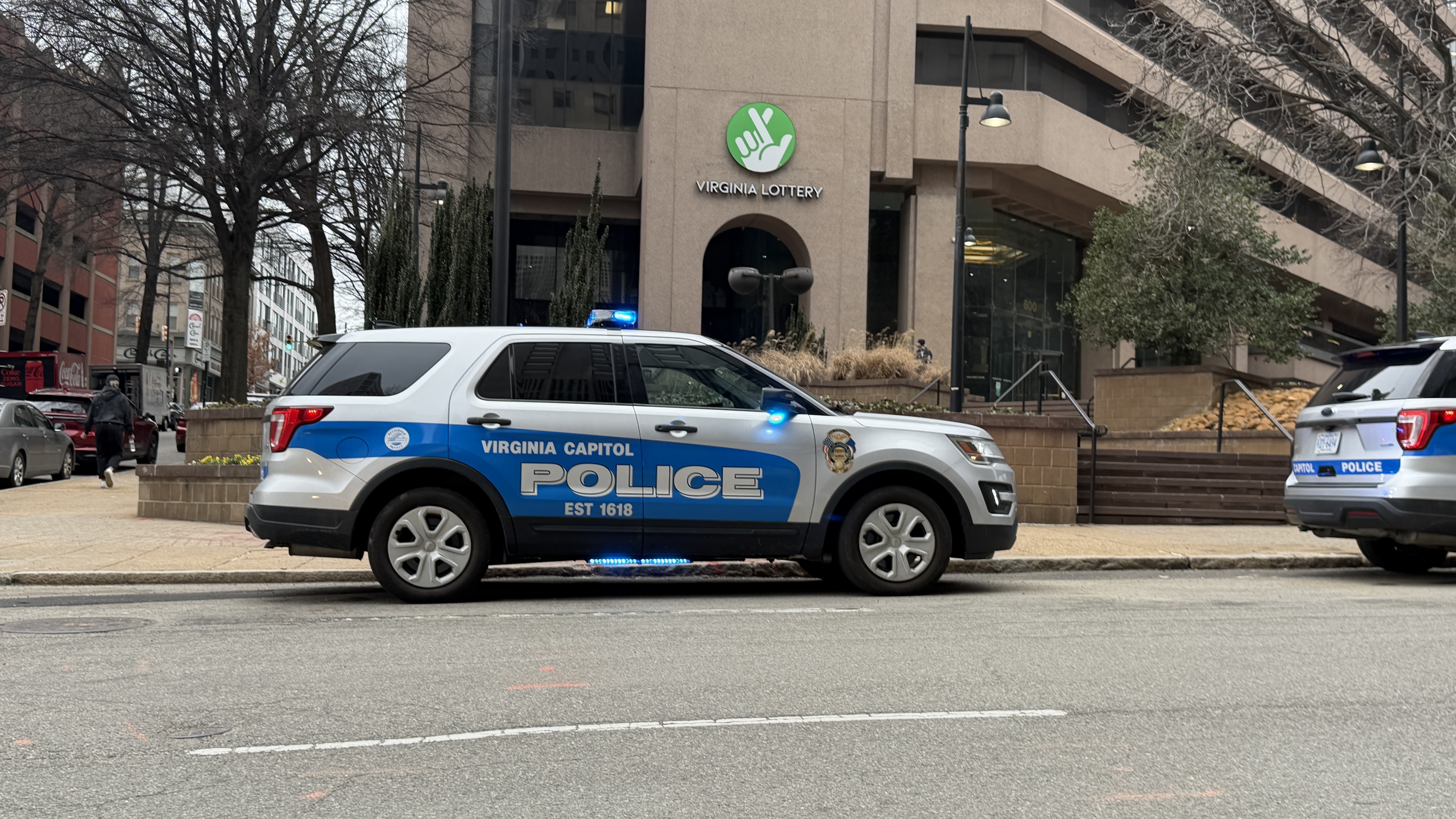 The Virginia Capitol Police are investigating a "suspicious situation" at the Virginia Lottery building.
