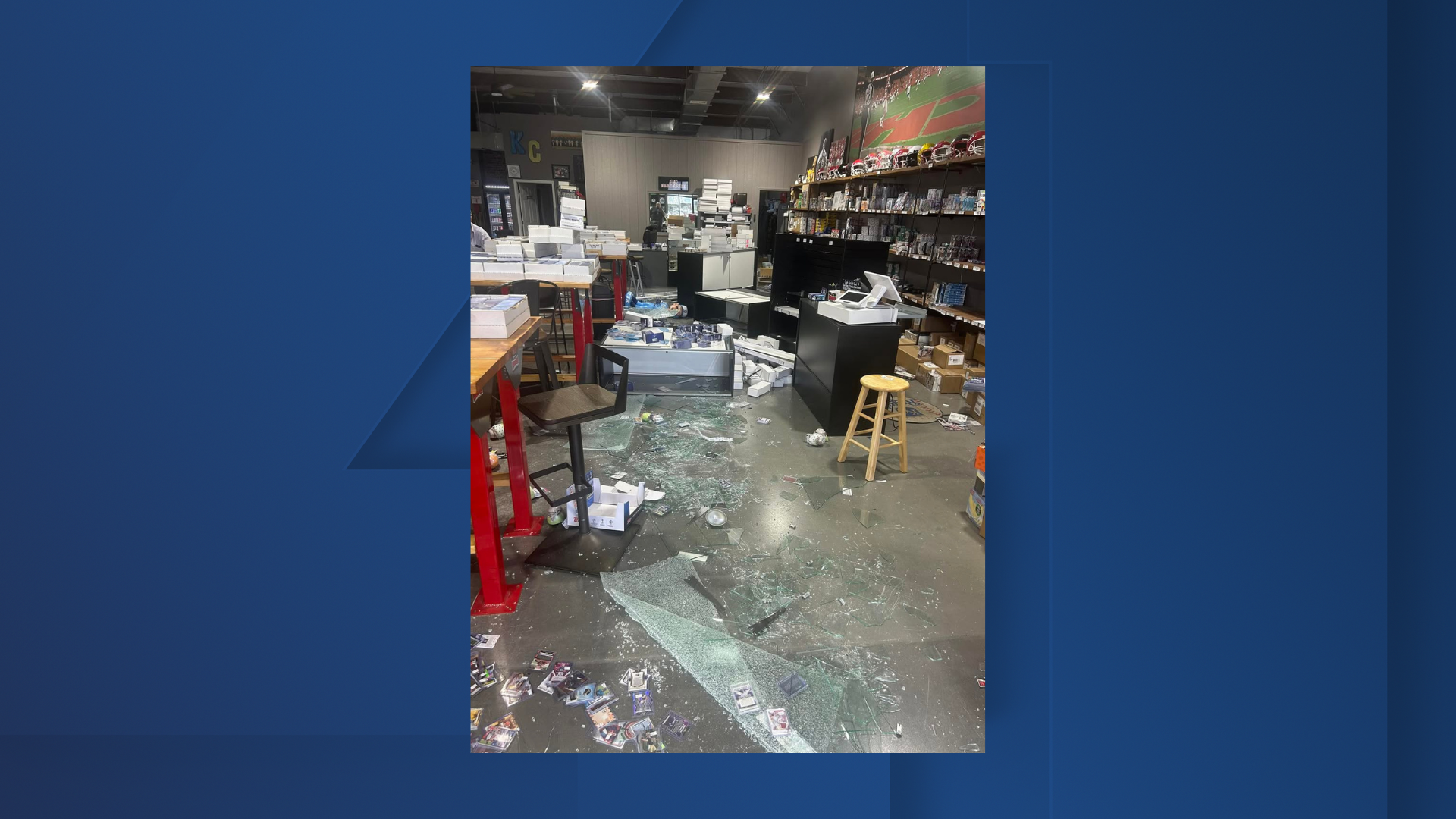 Liberty police investigating burglary at trading card store
