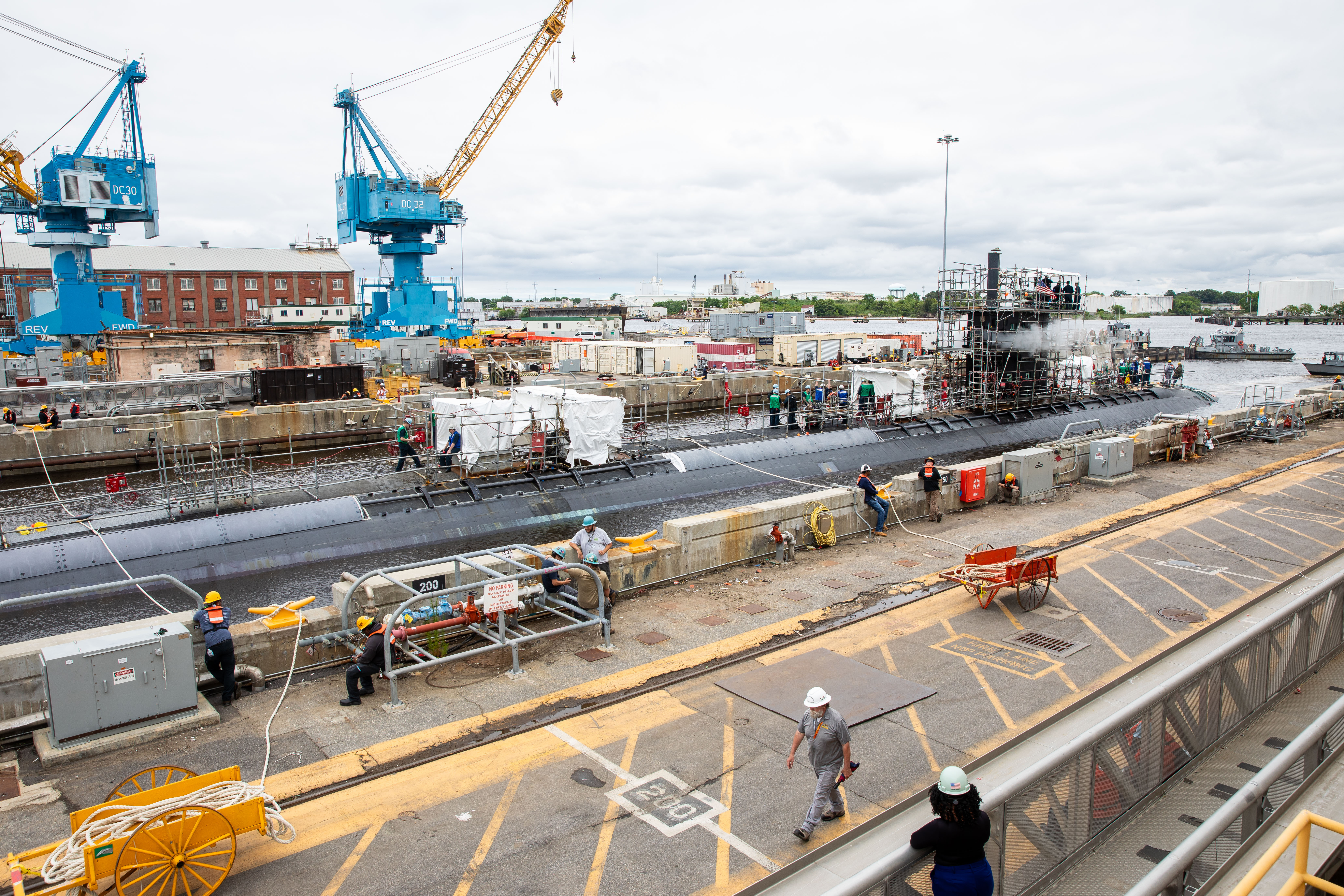 Undocking USS Toledo (SSN 769)