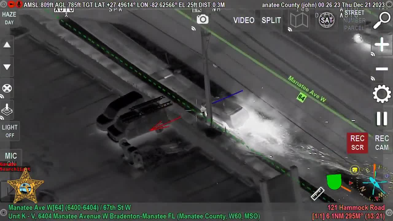 Manatee County deputies pursue SUV stolen from Uber driver