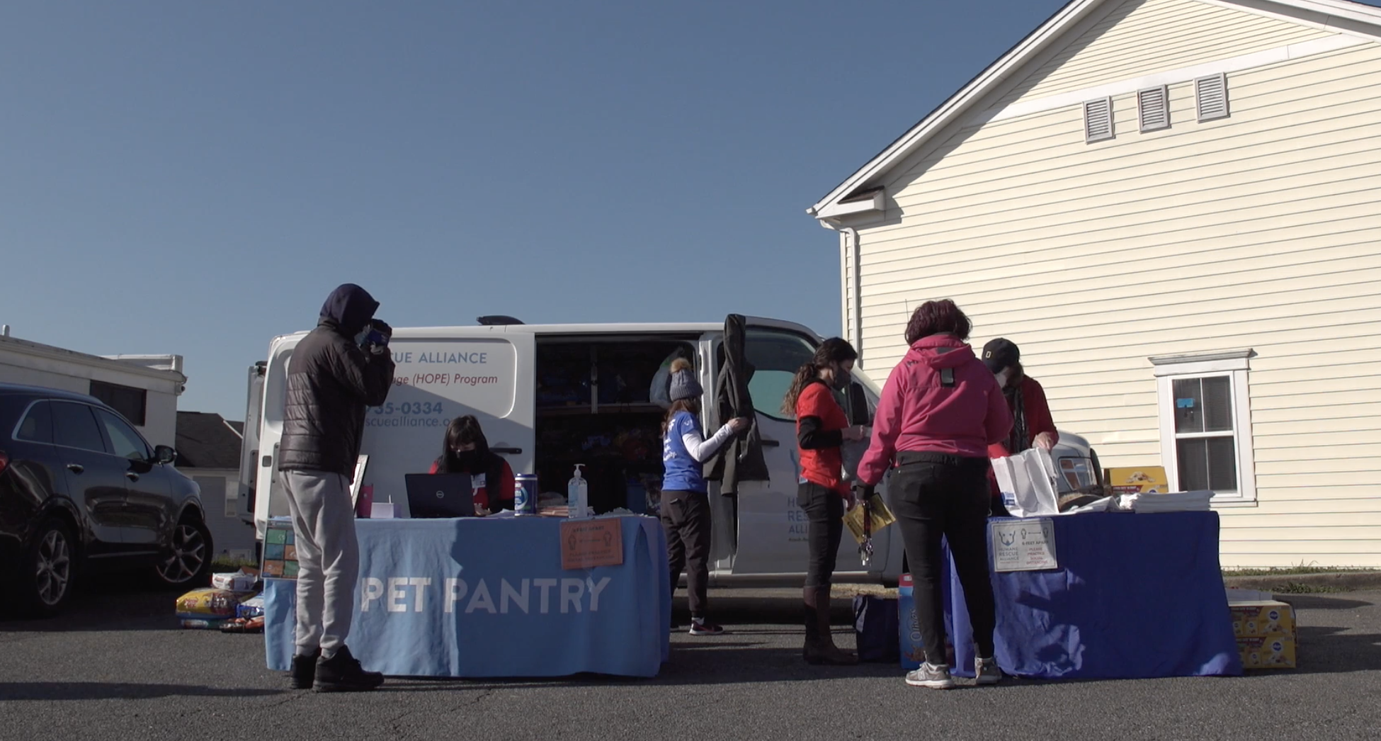 The Humane Rescue Alliance in Washington, D.C. runs a mobile pet pantry. It is one of many located throughout the country, which relies on donations of pet food to help pet owners in need.