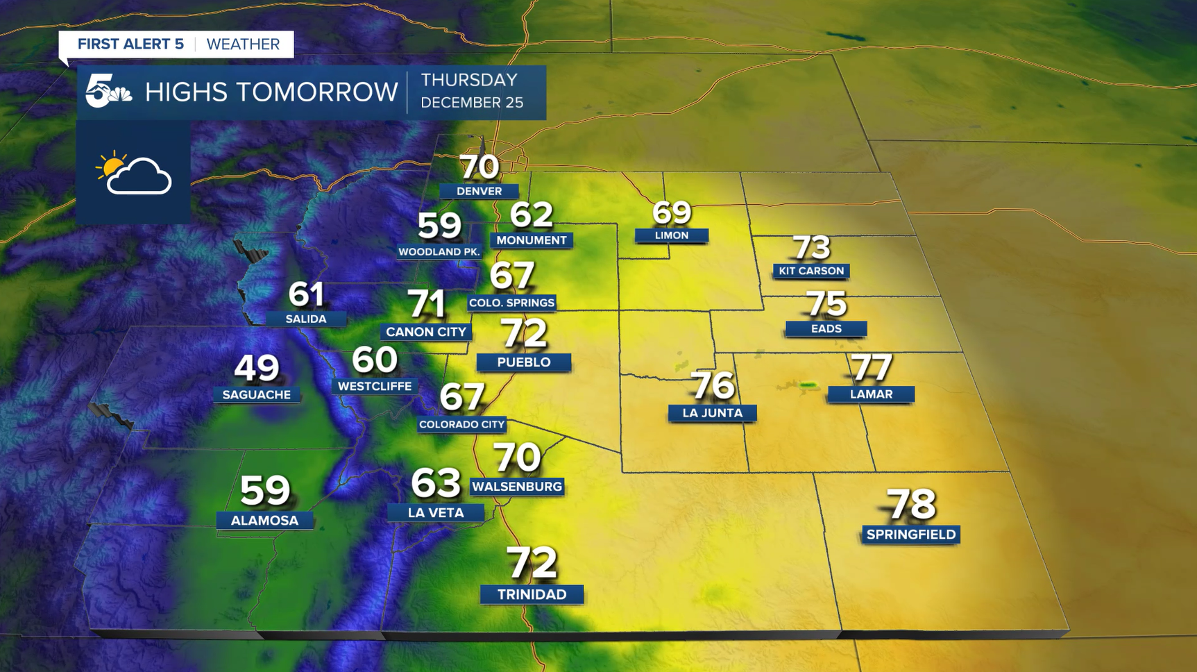 Highs on Christmas will get close to breaking records