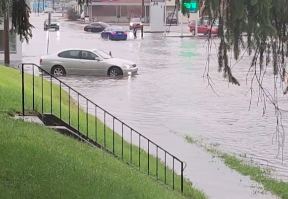 Hamilton flood waters