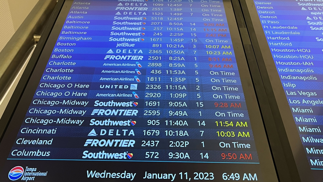 Flight delays at TPA