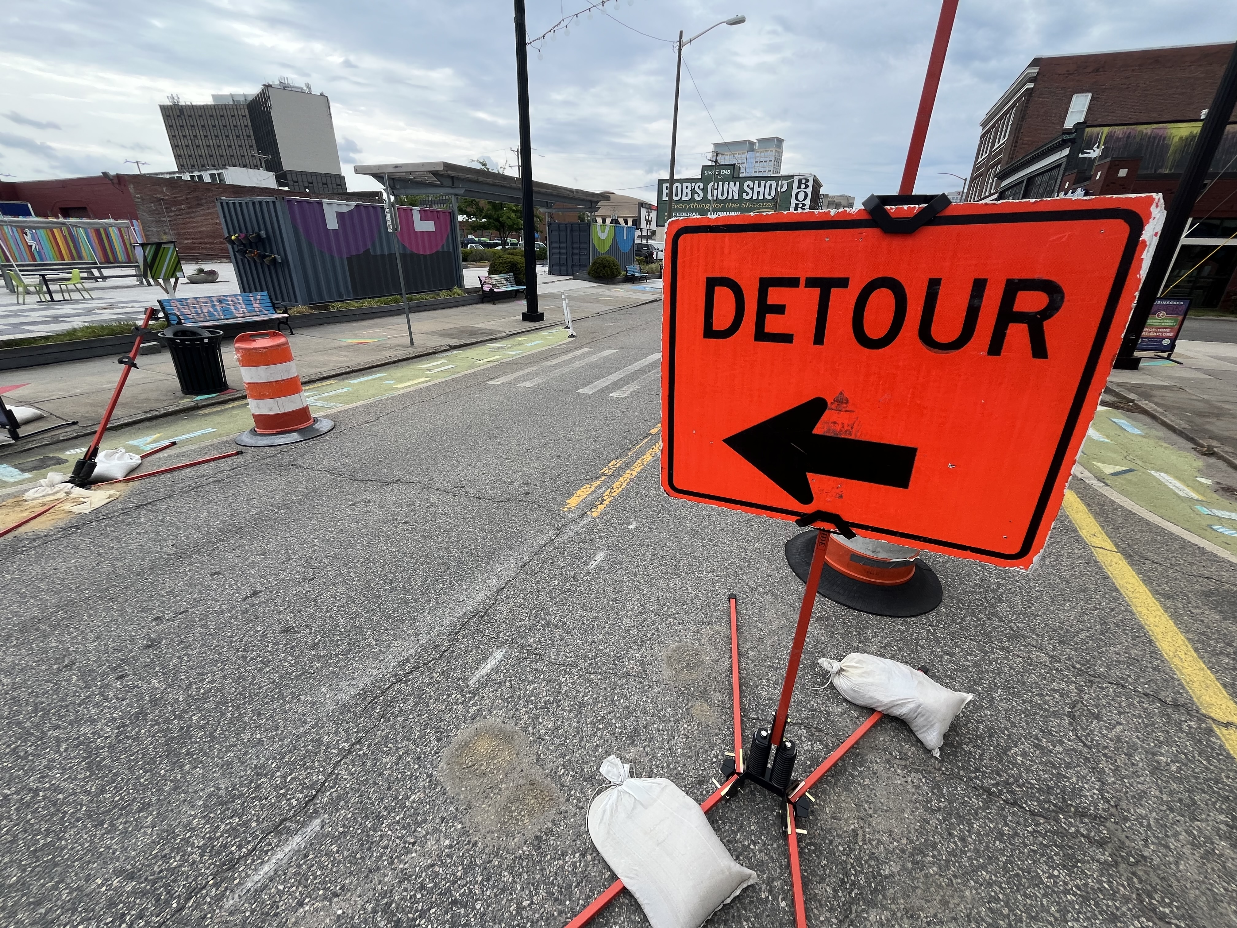 Neon District construction May 2026
