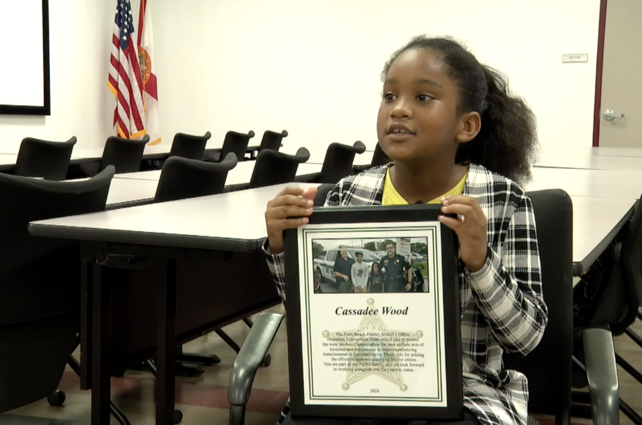 Cassadee Wood honored by PBSO March 2024