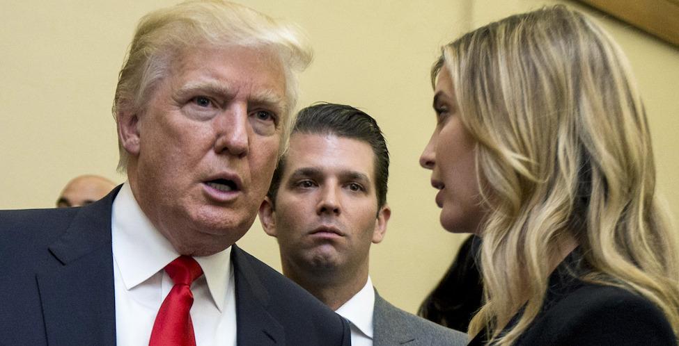 Donald Trump. Donald Trump Jr., Ivanka Trump