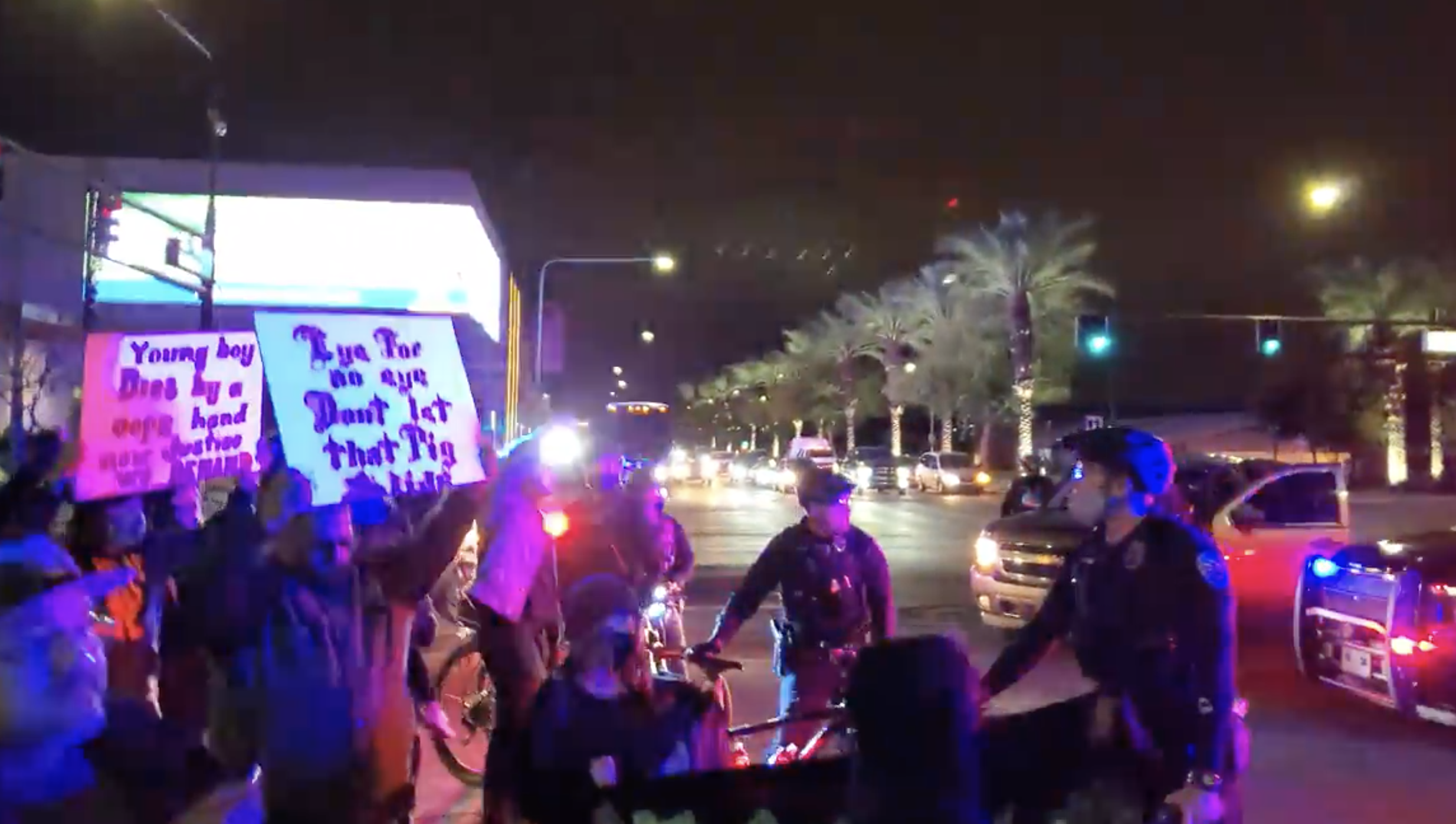 Chandler police make 'select arrests' of 'instigators and agitators' during protest