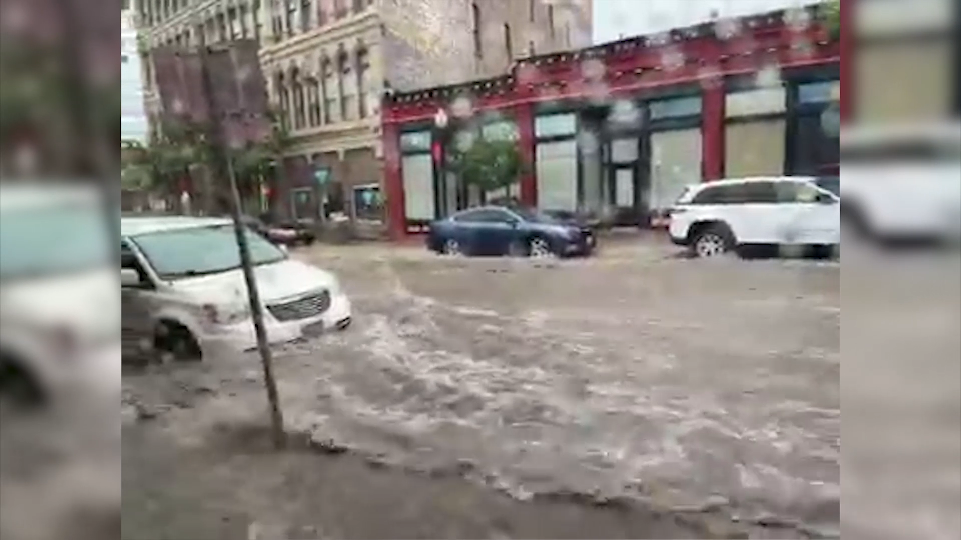 Flash flooding in downtown Helena
