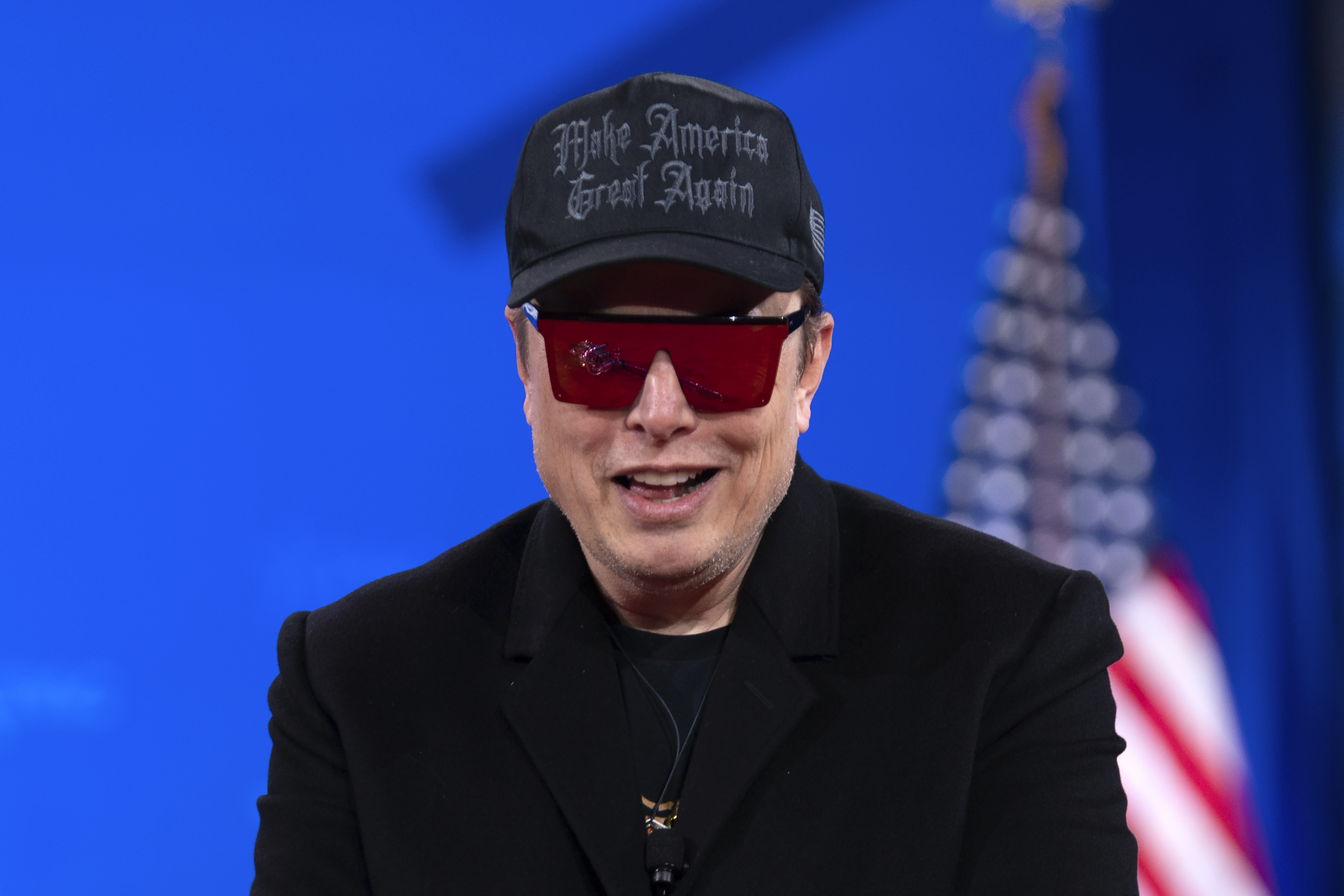 Elon Musk speaks at the Conservative Political Action Conference, CPAC, at the Gaylord National Resort & Convention Center, Thursday, Feb. 20, 2025, in Oxon Hill, Md. 