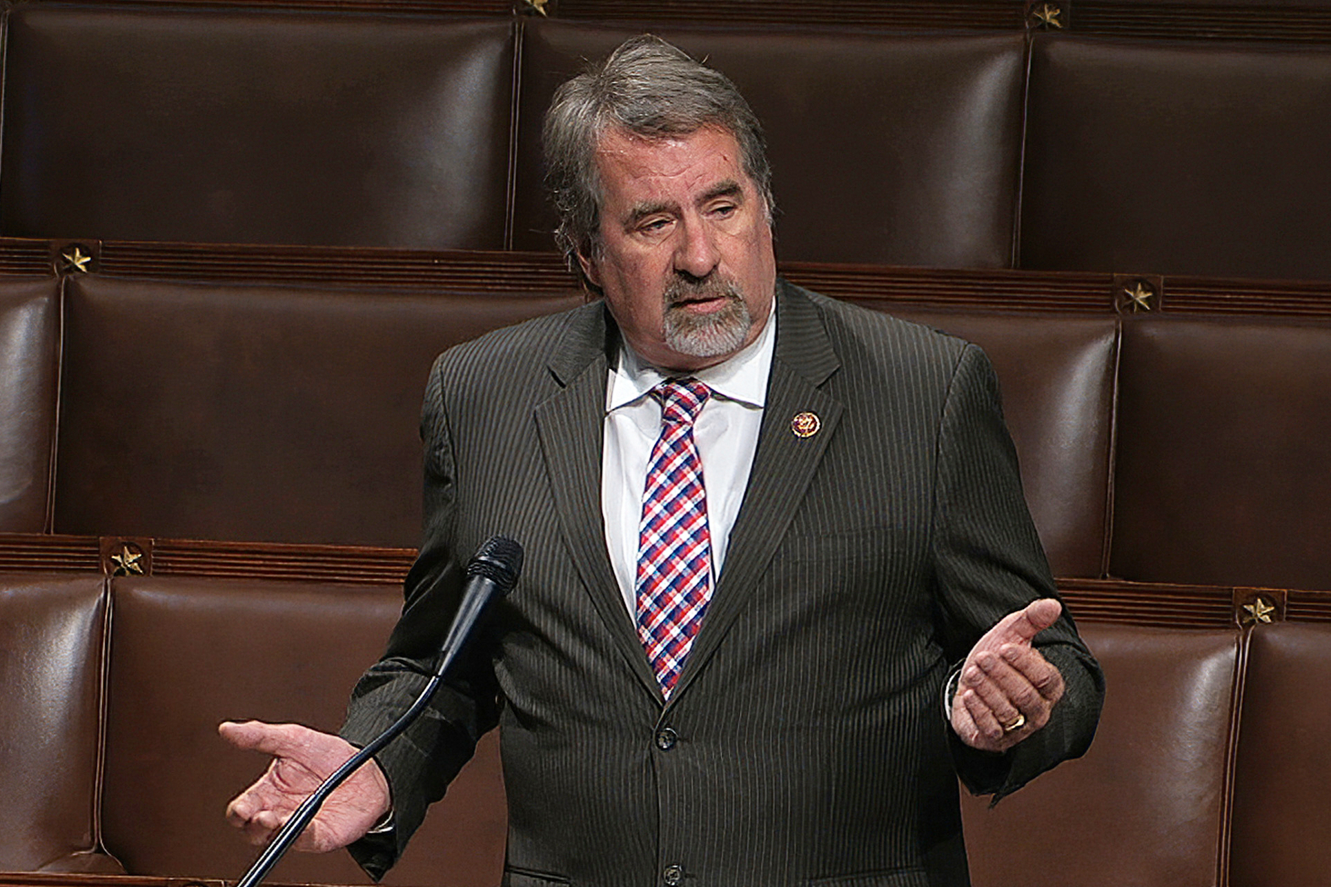 FILE - In this image from video, Rep. Doug LaMalfa. R-Calif., speaks on the floor of the House of Representatives at the U.S. Capitol in Washington, April 23, 2020. 