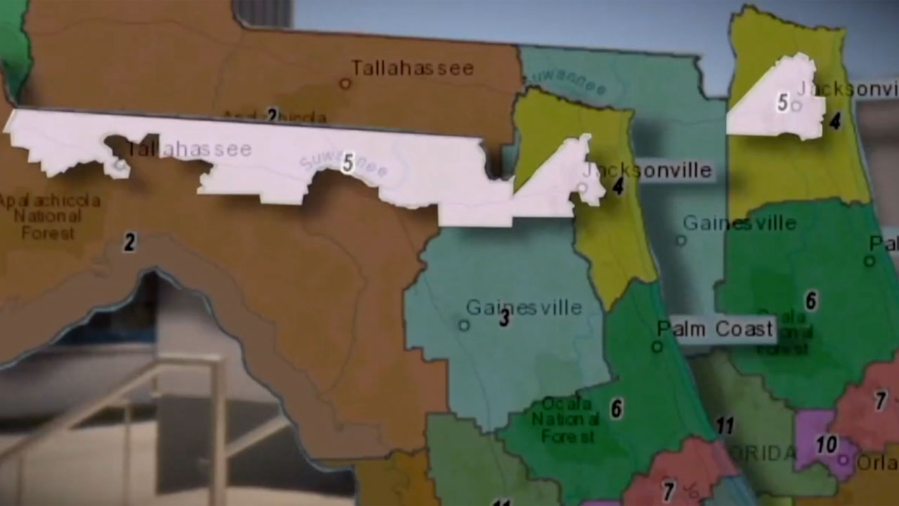 Congressional redistricting map for Florida's 5th district