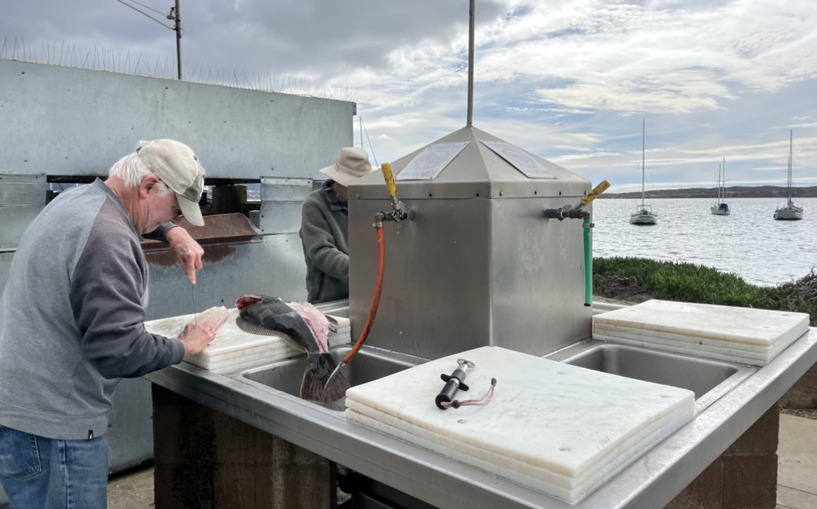 Fisherman Bob Hardy says he’s glad Morro Bay has a public fish cleaning station.