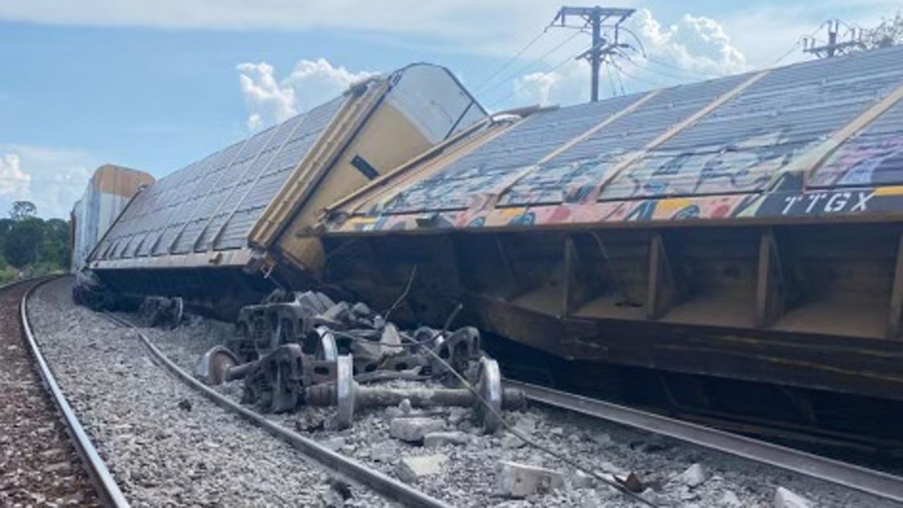 Freight train derailment in Jensen Beach, May 19, 2022