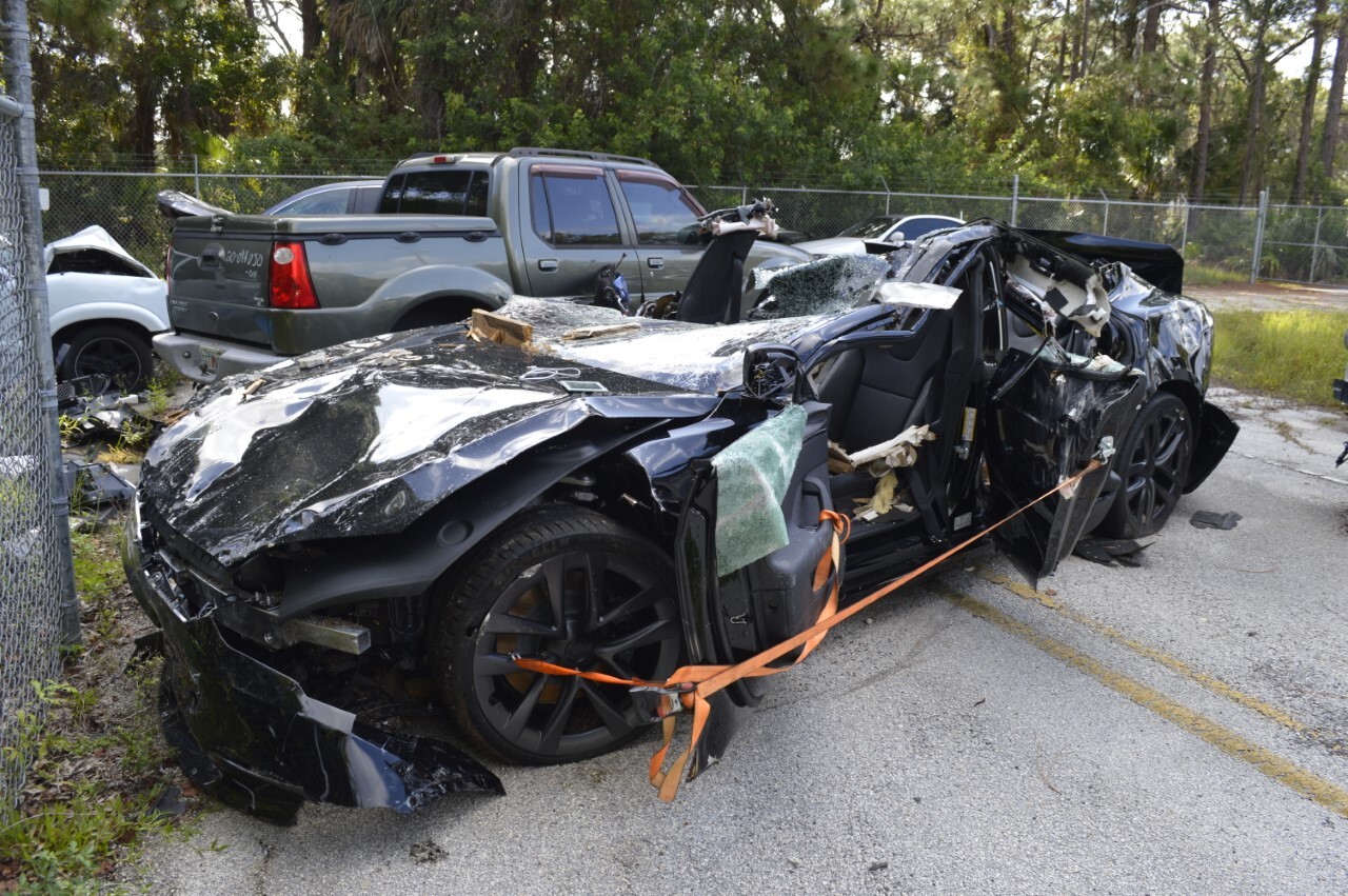 Tesla Model S Plaid involved in crash