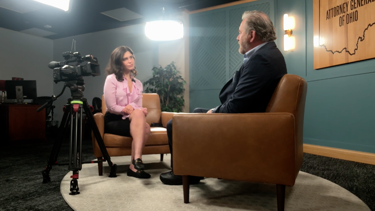 Morgan Trau and Attorney General Dave Yost