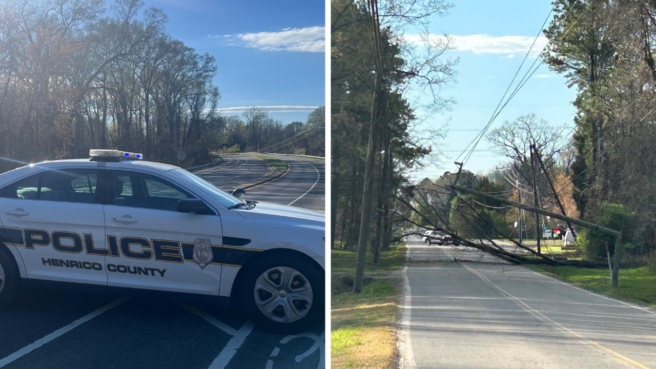 Henrico road closures Monday, March 23