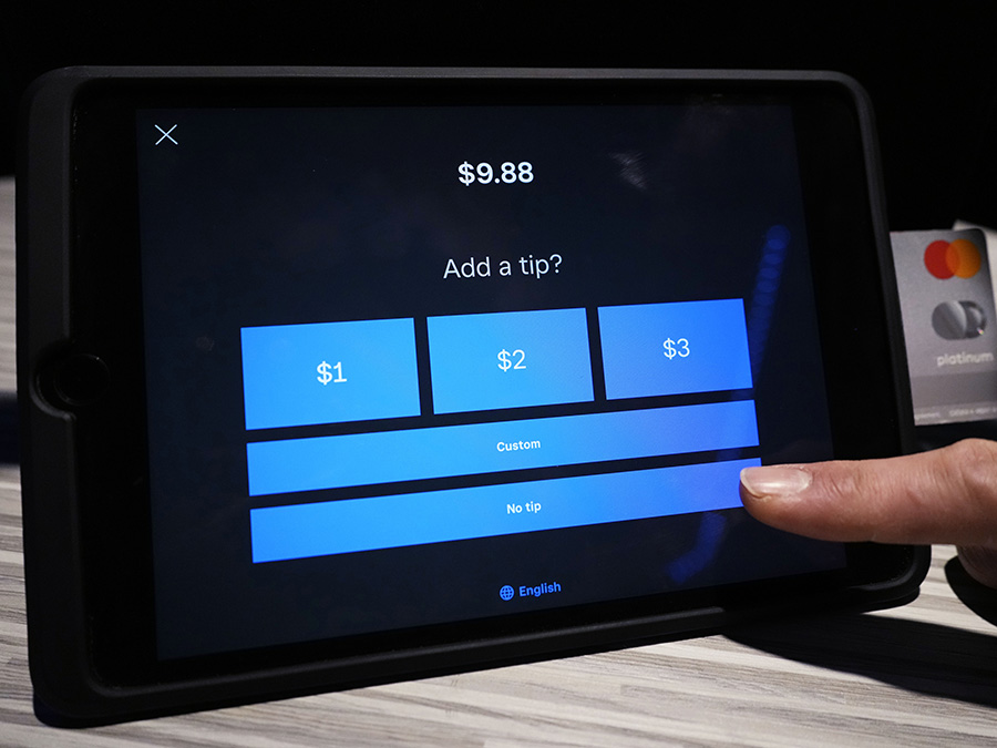 tip tipping bill payment machine credit card