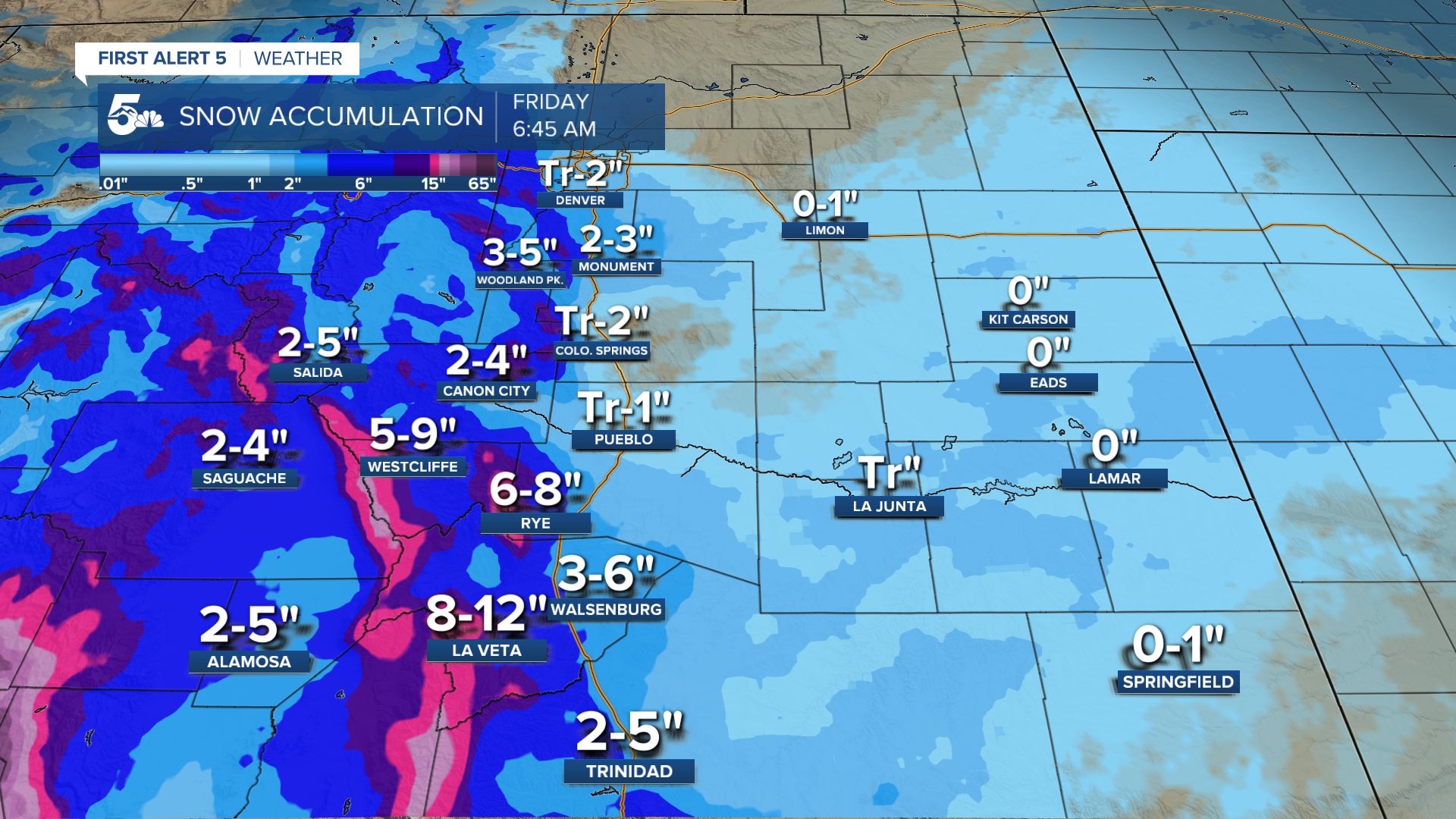 Southern Colorado snow forecast