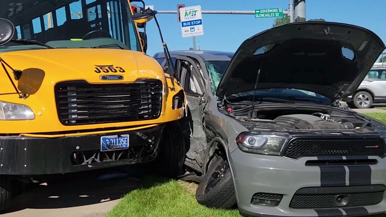 School bus involved in crash; no serious injuries