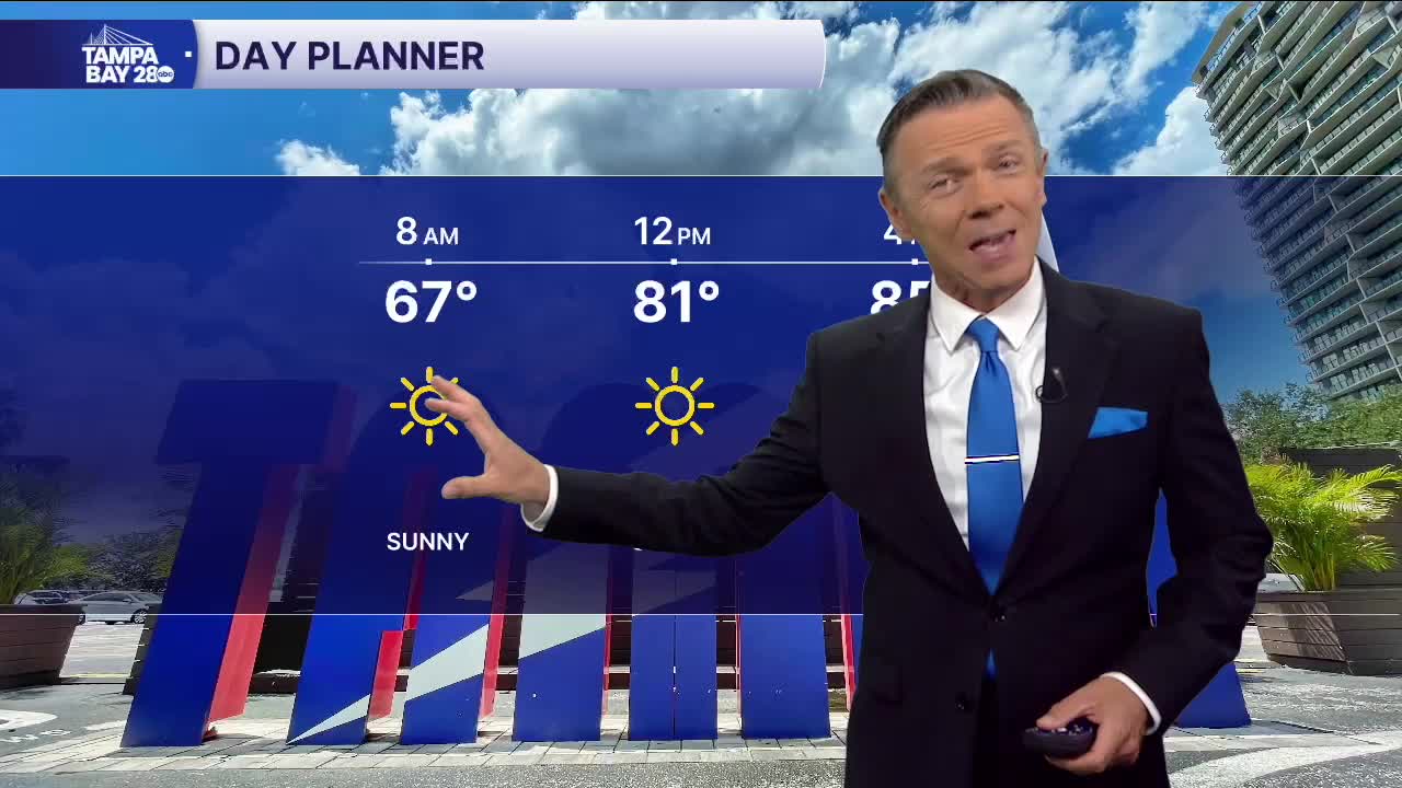 Forecast: Mostly sunny and turning more humid