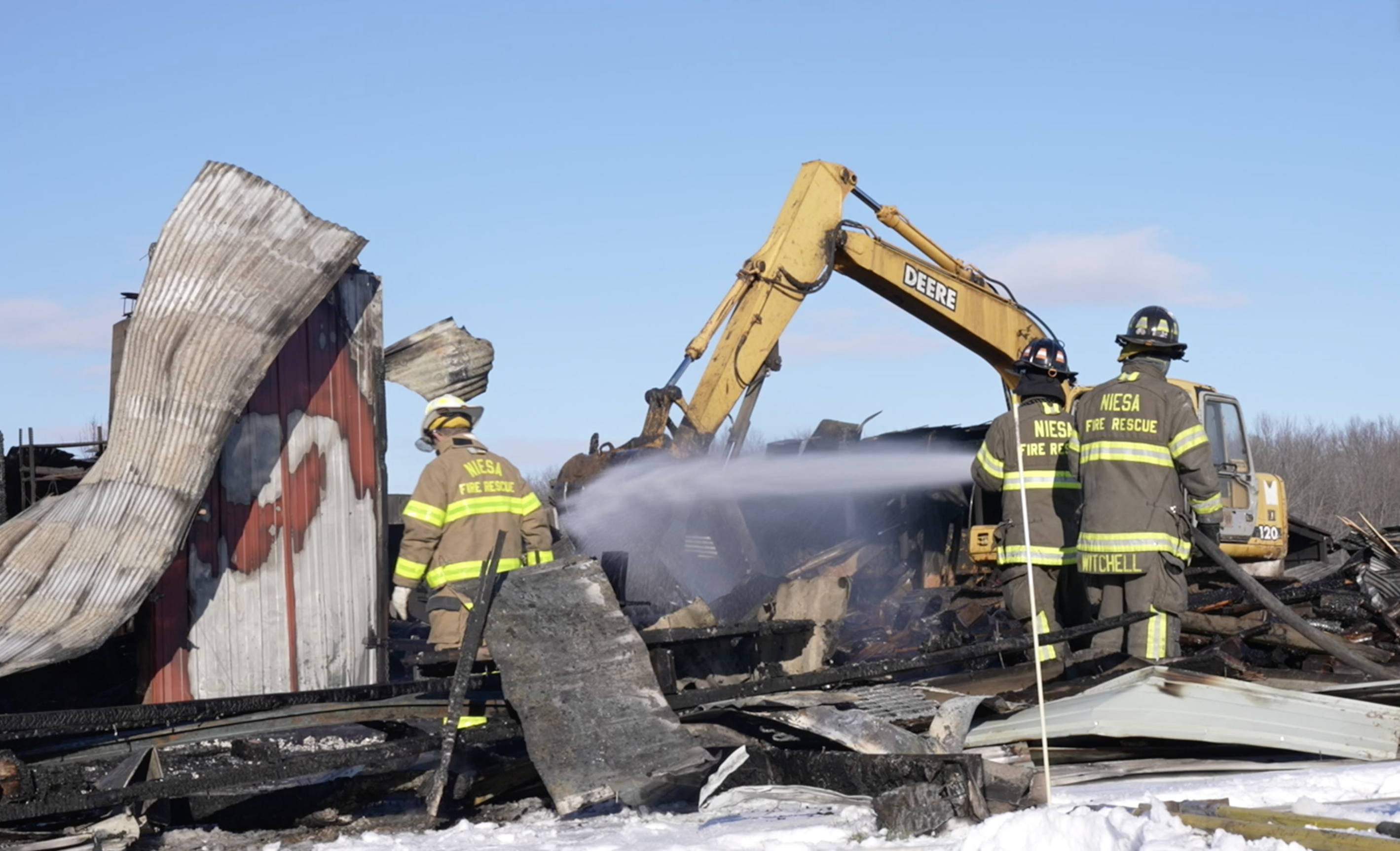 Locke Township Barn Fire 