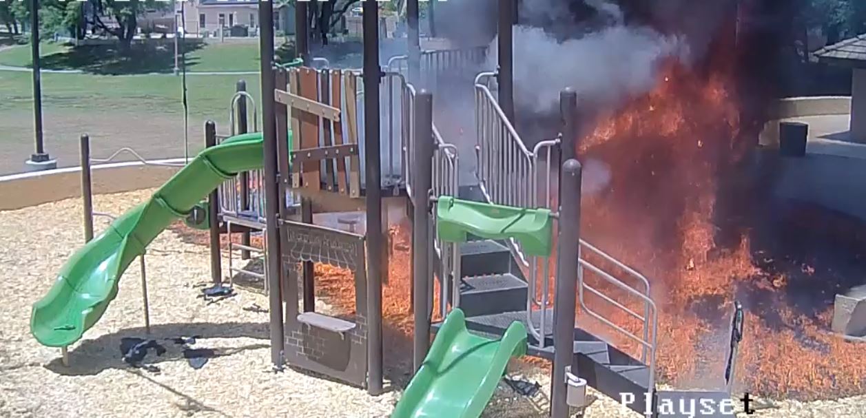 surprise playground fire