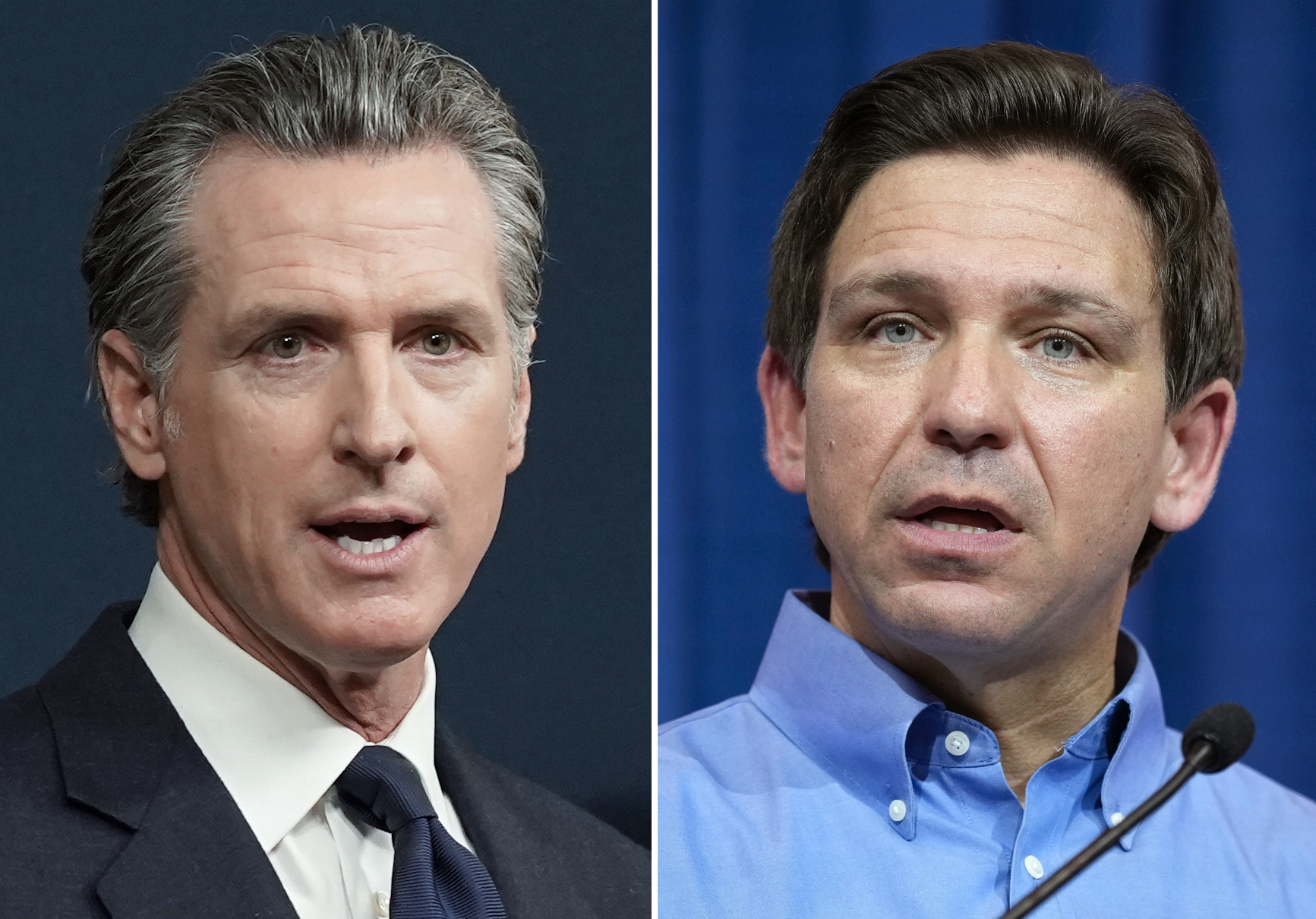 Gavin Newsom, Ron DeSantis 