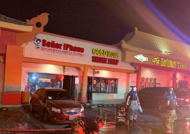 Fire at two Spring Mountain strip mall businesses leaves thousands in damages, no injuries