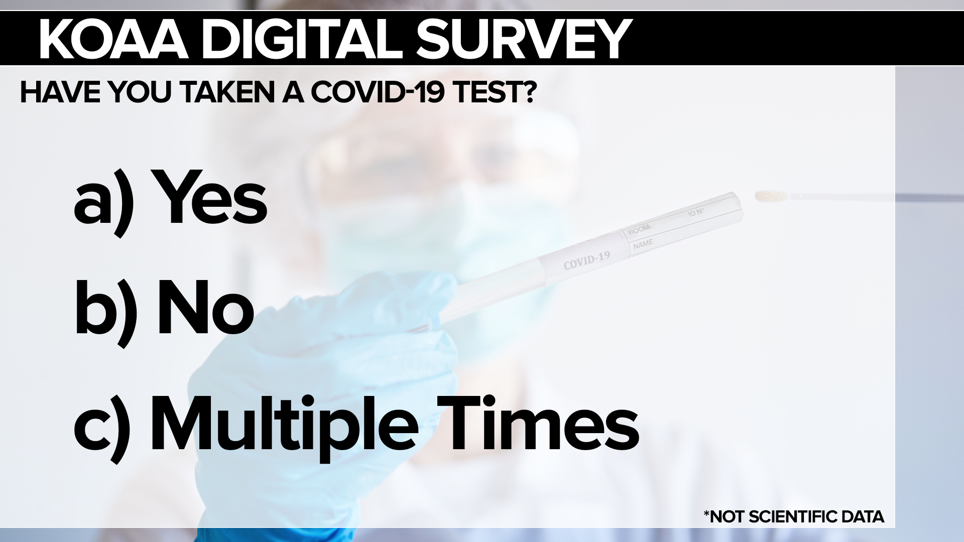 KOAA Survey COVID-19 test