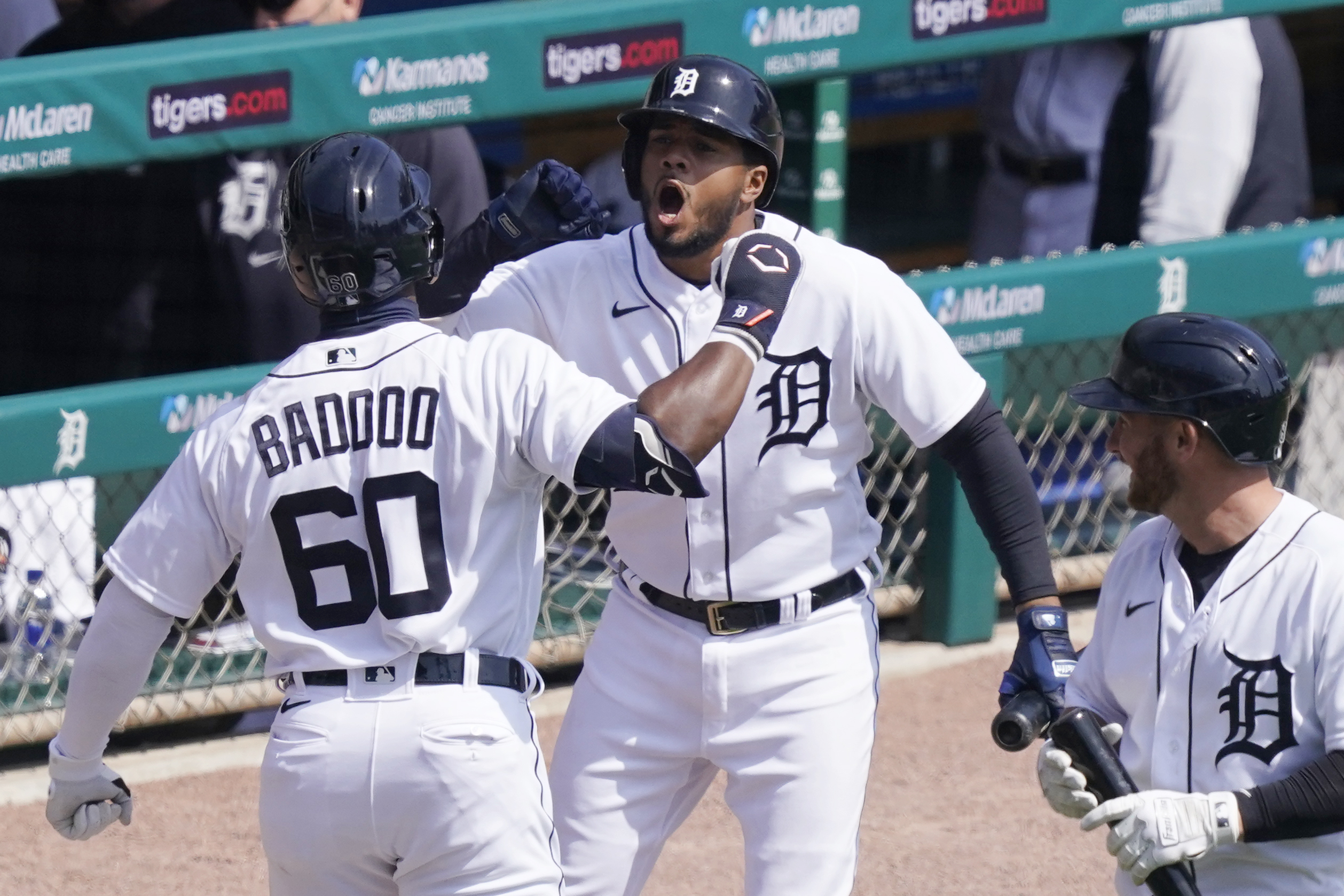 Akil Baddoo, Jeimer Candelario Indians Tigers Baseball