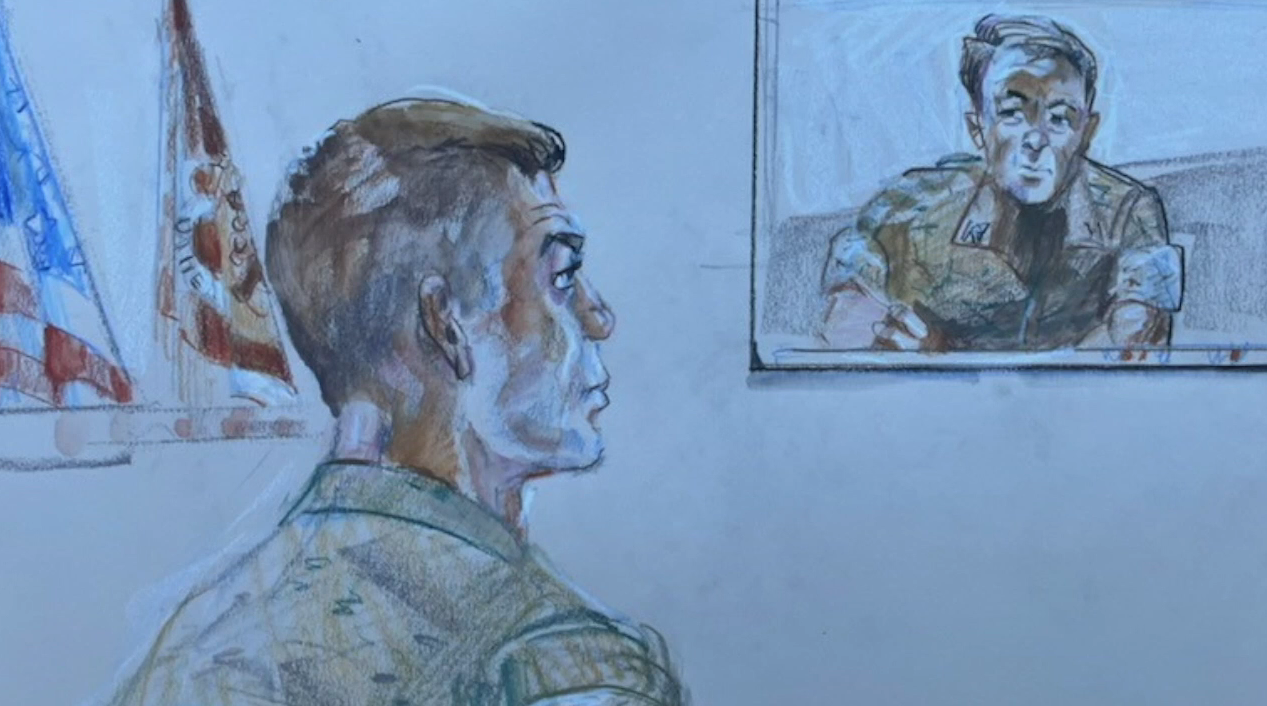 courtroom sketch of Avery Rosario