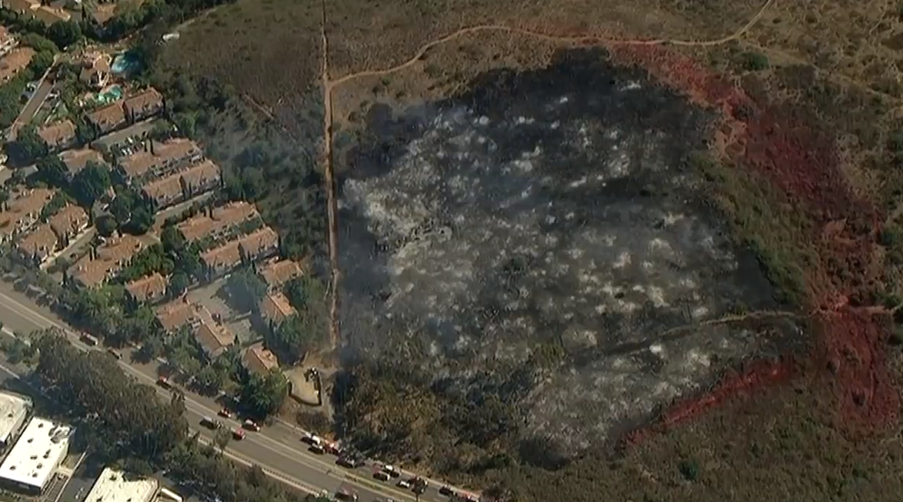 rancho bernardo brush fire extinguished