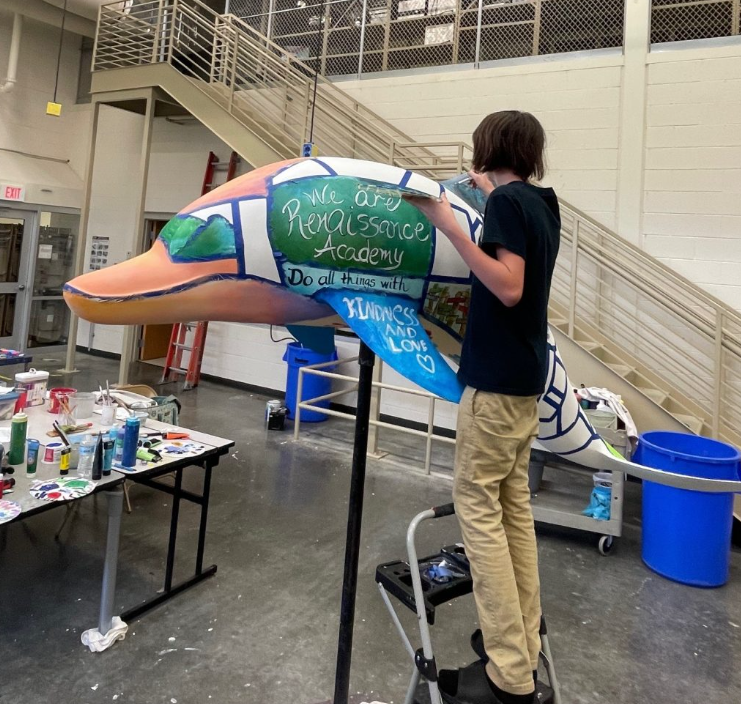 Renaissance Academy Dolphin Sculpture