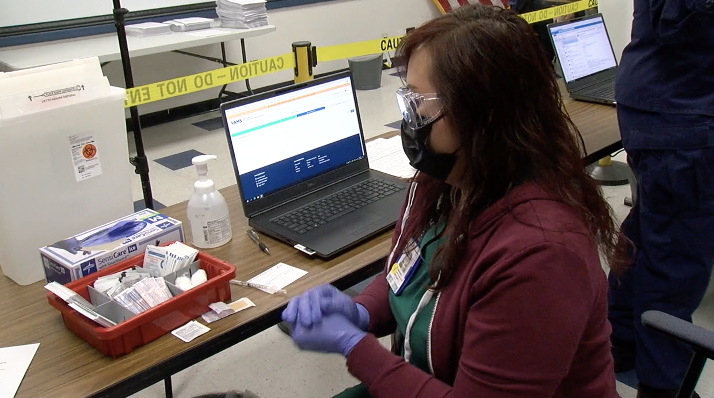 Native American healthcare workers get vaccine 