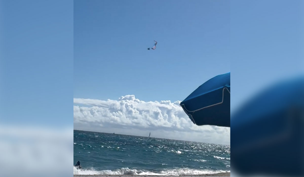 Paraglider off Singer Island 